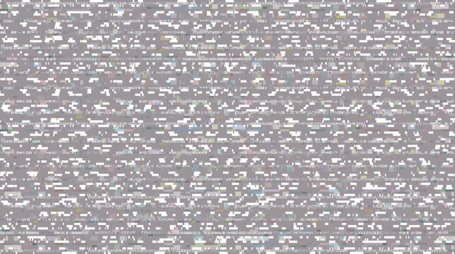 Glitch data rows with translucent vertical bars on light gray