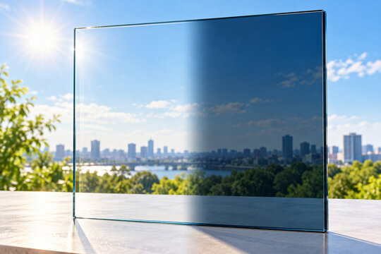 Smart Glass Changing from Clear to Tinted for Solar Heat Control