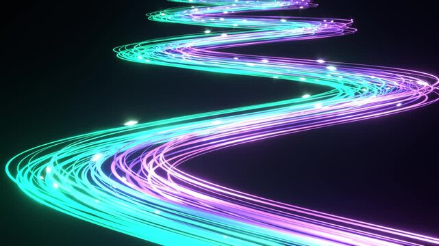 Neon curve road lines speed effect bg able to loop endless 4k