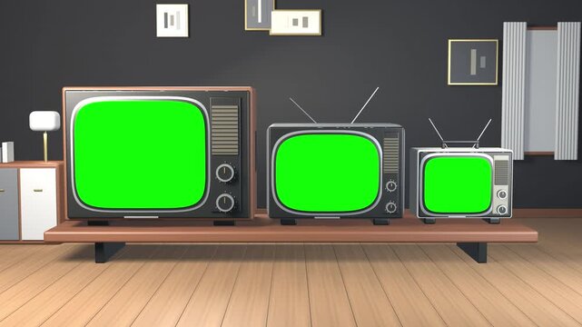 Old TV Screen television set bg able to loop endless 4k