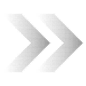 Two Linear Gradient Halftone Dot Chevrons