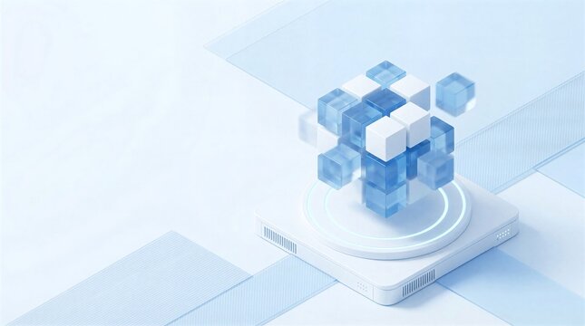 Futuristic Smart Home Hub 3D rendering smart home IoT hub modular design electronic device