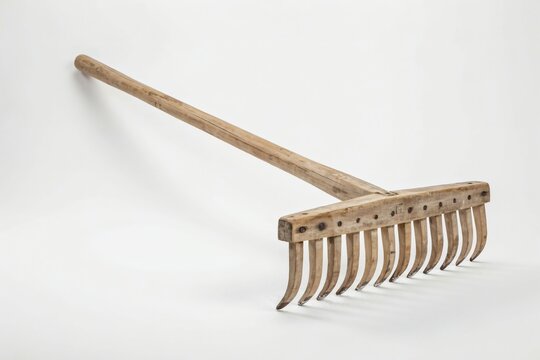 Salt harvester's wooden rake for drying pans
