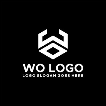 WO or OW Letter logo vector image