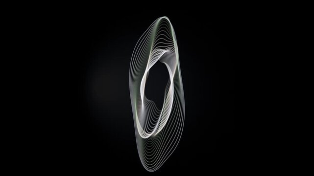 Abstract geometric contour lines forming futuristic elliptical shape design