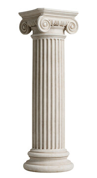 Classic stone column with fluted design and ornate capital.