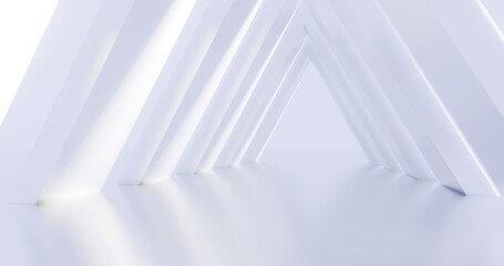Fototapeta premium Architecture background geometric arched interior 3d render