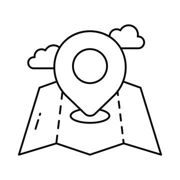 Destination Point vector outline icon EPS File 