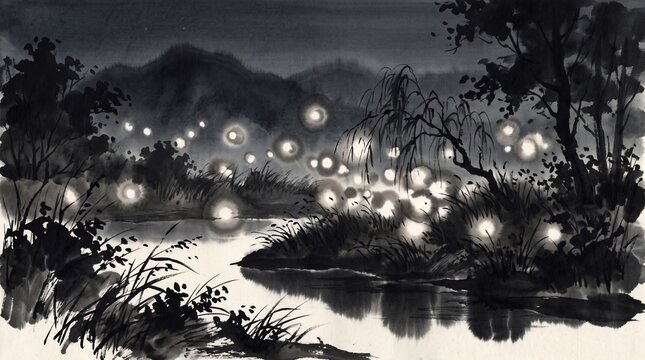 Fireflies in the dark