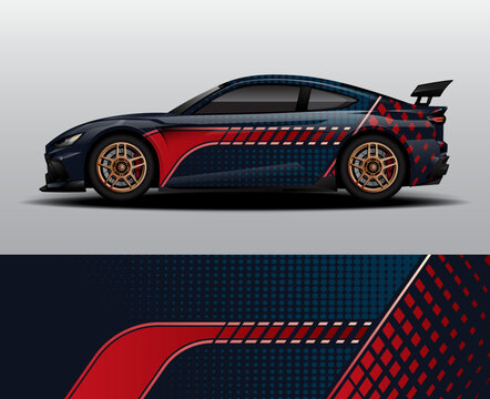 Modern Racing Car Wrap and Automotive Graphic Design