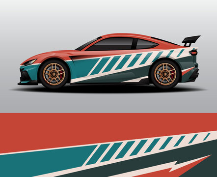 Modern Racing Car Wrap and Automotive Graphic Design