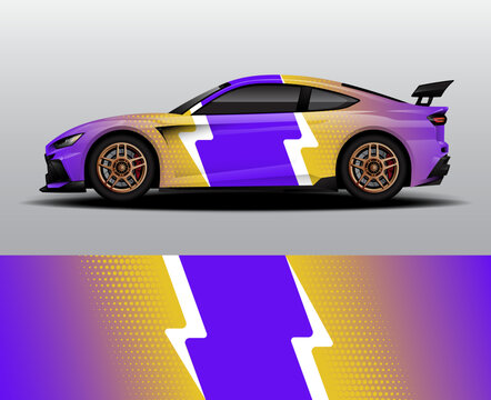 Modern Racing Car Wrap and Automotive Graphic Design