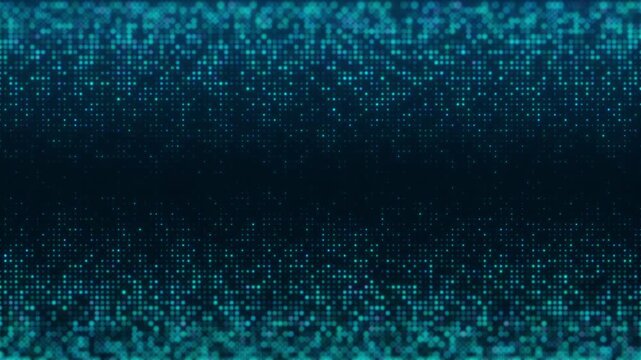 Abstract blue flickering glow gradient halftone dots animated background grid for UI technology screens or infographics. Seamless Hi-tech loop motion pattern
