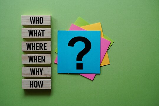 WHO, WHAT, WHERE, WHEN, WHY, HOW. Learning concept; simplifying thought processes by asking the 5W1H questions. Helps in understanding problems or planning a course of action