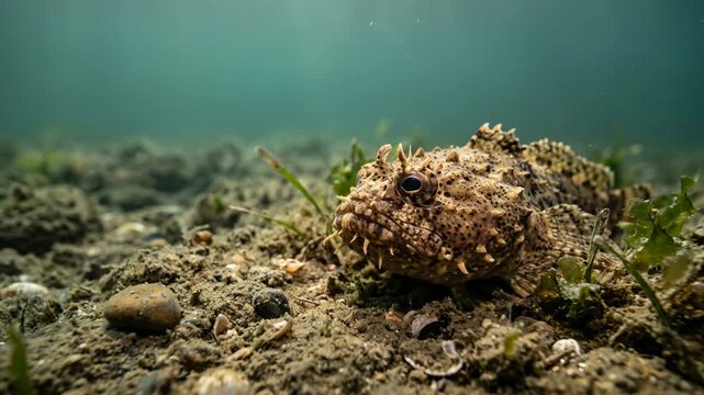oyster toadfish close up underwater in chesapeake bay usa video
