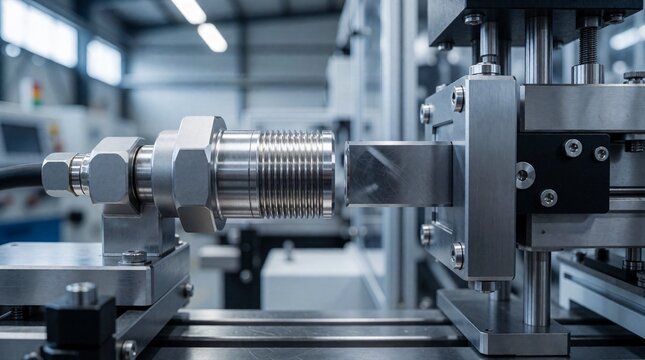 Industrial proximity sensor measuring machine position in precision automated manufacturing equipment applications