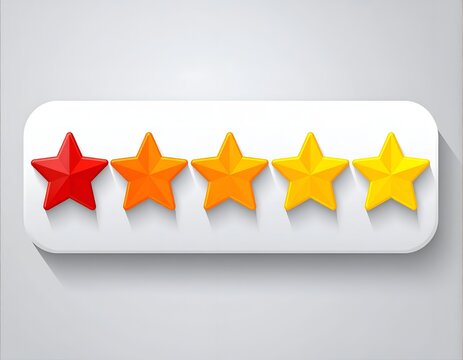 Five star review bar with low red rating.
