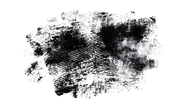Black ink stamp texture with uneven messy pattern