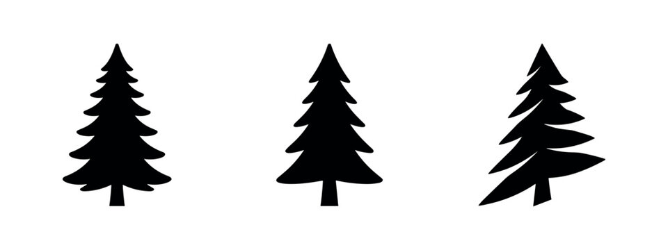 Minimalist Pine Tree Silhouettes