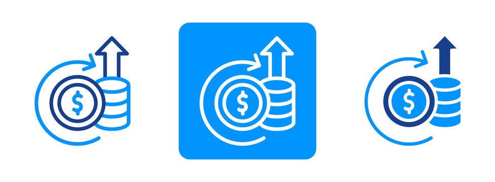Operating Profit Icon In Dual Tone Style