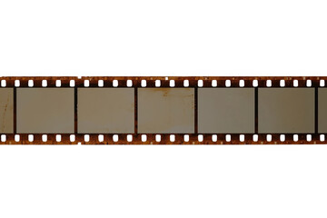 Fototapeta premium Vintage photographic film strip transparent background asset