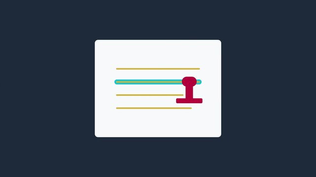 Animated search and document review concept with magnifying glass and pushpin on note paper