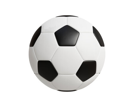 Realistic Soccer ball, football on transparent background. Sports equipment, training, competition and tournament. High resolution PNG. 3d render