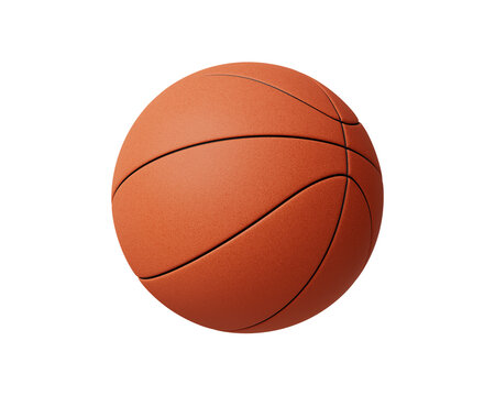 Basket ball isolated on transparent background. Basket ball for training, practice, competition and tournament. High resolution PNG. 3d render