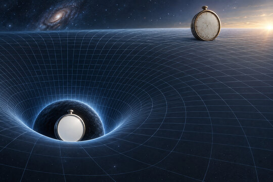 Clocks Across a Curved Spacetime Gravity Well