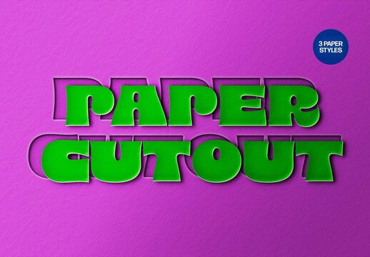 Cutout Paper Text Effect For Poster And Social Media Design