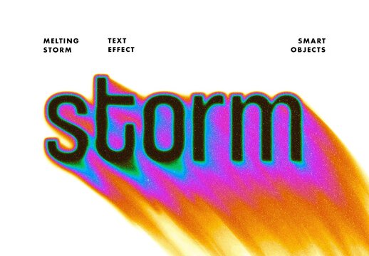 Melting Storm Text Effect For Poster And Social Media Design