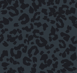 Dark navy blue abstract leopard print pattern with black spots on a textured background © SA Graphic Desing