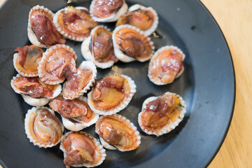 Fresh blood cockle or blood clam, clams that very delicious menu © Dontree