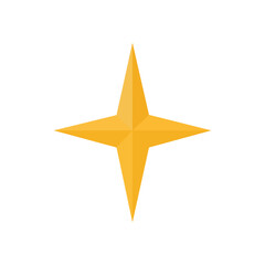 Fototapeta premium Golden Sparkle Star Christmas Festive Decoration Icon