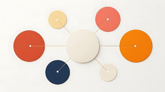 Abstract circular infographic diagram isolated on white background
