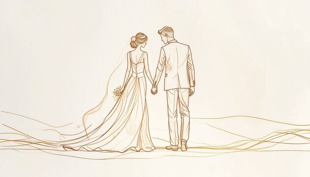 bride and groom on a wedding day