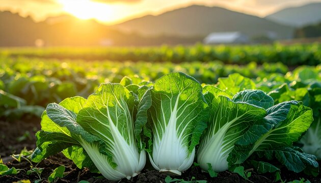 field of cabbage