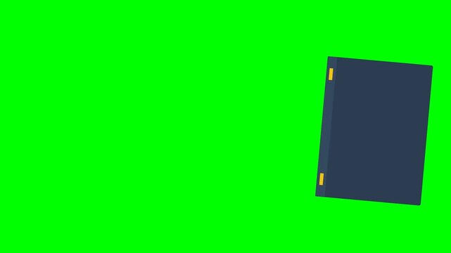 Professional Book Binding Process Animation with Folding Pages and Hardcover Spine Pressing