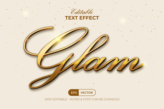 Glam Editable Text Effect Gold Luxury Style.