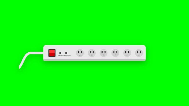 Power Surge Protector with Resetting Breaker Switch and Glowing Safety Indicator