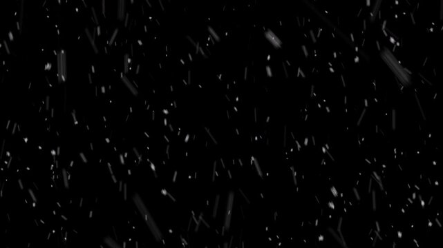 Beautiful white snow falling slowly with a cozy festive feeling for winter video projects