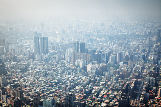 Central Taipei high rise district Taiwan