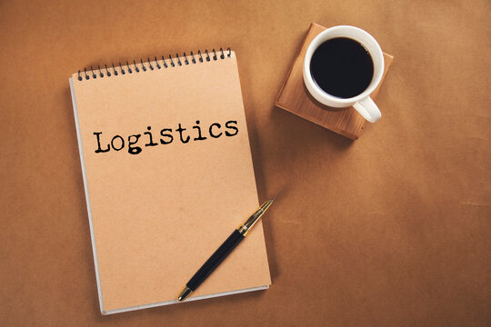 logistics word written on paper