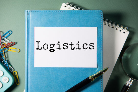 logistics word written on paper