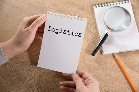 logistics word written on paper