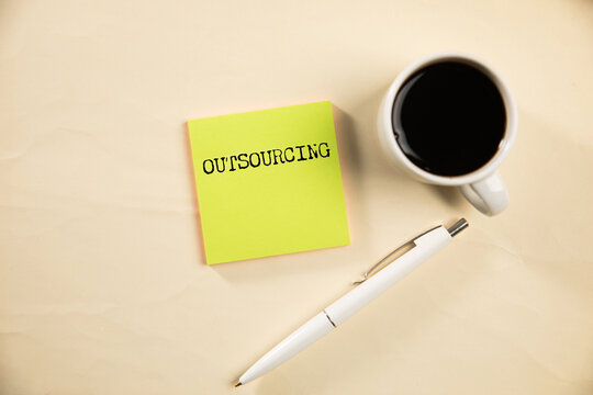 OUTSOURCING word written on paper