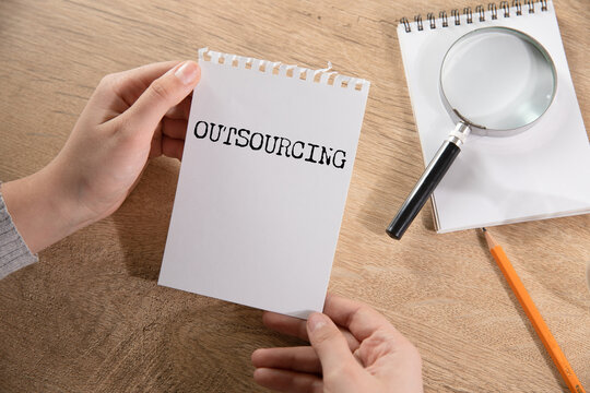 OUTSOURCING word written on paper