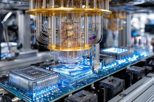 Innovative quantum computer technology emerging in a research facility