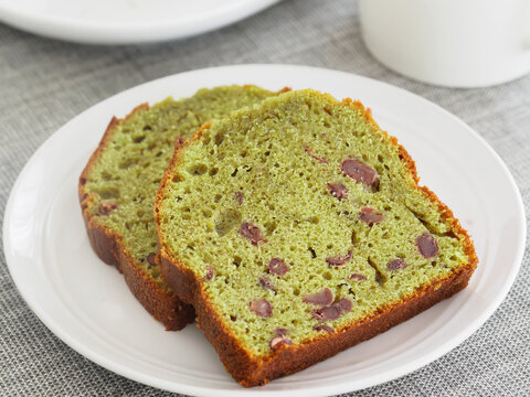 抹茶と小豆のパウンドケーキ