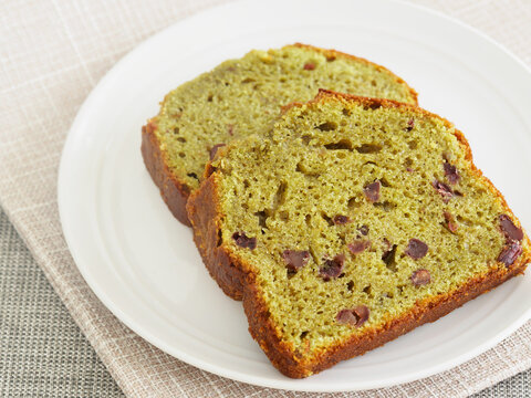 抹茶と小豆のパウンドケーキ